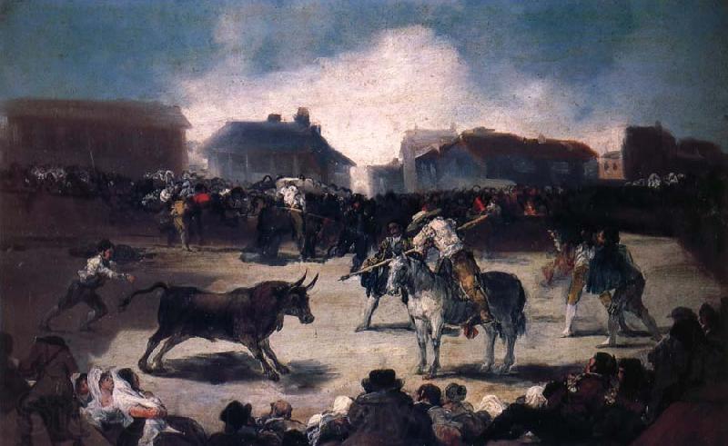 Francisco Goya The Bullfight Norge oil painting art